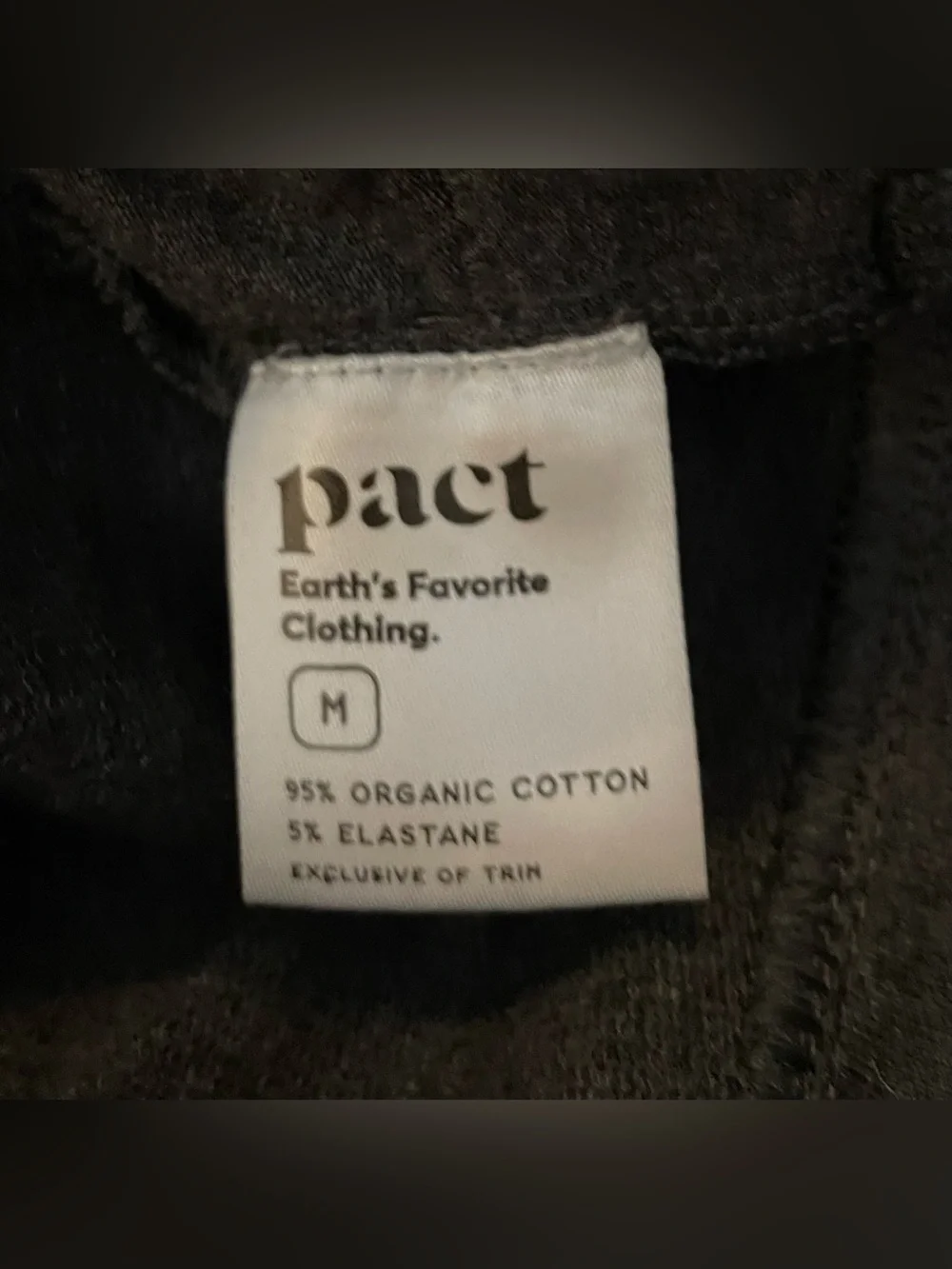 Pact Hoodie Full Zip Mens M Charcoal Gray Organic Cozy Soft